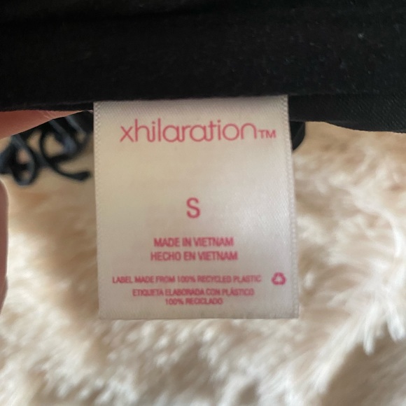 BLACK CROPPED BRA TOP WITH PINK FLOWERS - Picture 4 of 4